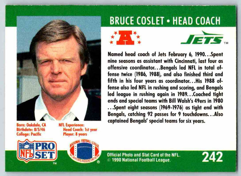 1990 Pro Set Bruce Coslet