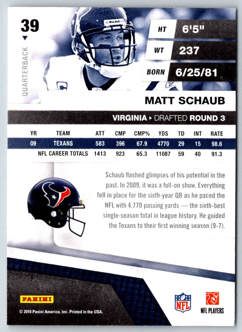 2010 Panini Absolute Memorabilia Matt Schaub