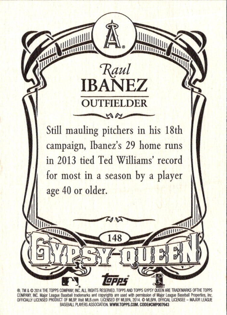 2014 Topps Gypsy Queen Raul Ibanez