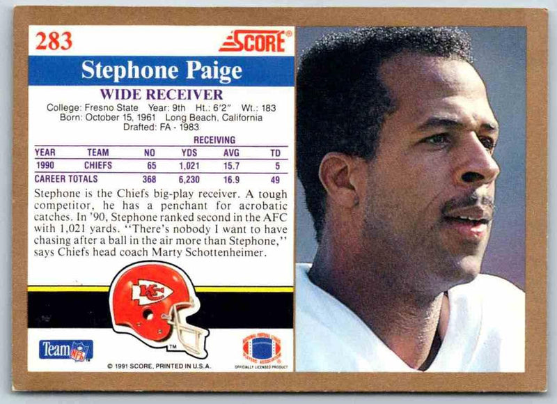 1991 Score Stephone Paige