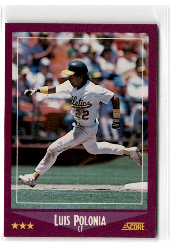 1988 Score Glossy Luis Polonia #64