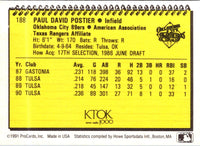1991 ProCards Paul Postier #188