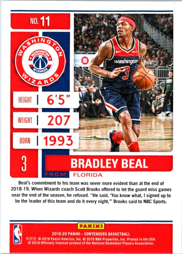 2019 Panini Contenders Bradley Beal