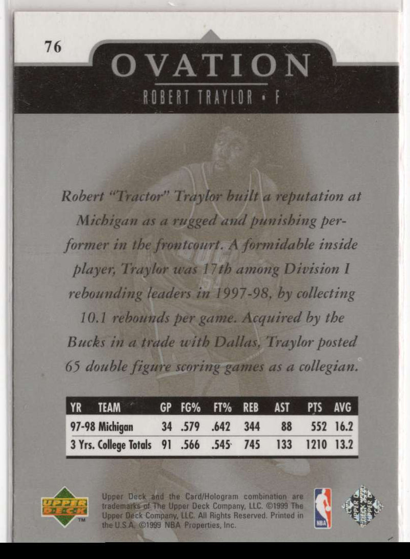 1998 Upper Deck Ovation Robert Traylor