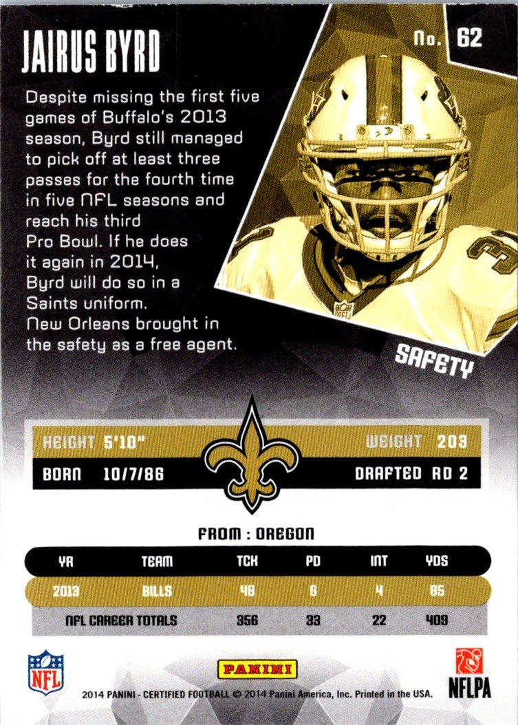 2014 Panini Certified Jairus Byrd