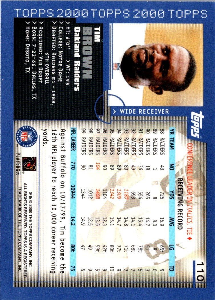 2000 Topps Tim Brown