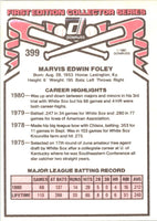 1981 Donruss Marvis Foley #399 Rookie