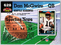 1992 Topps Stadium Club Football Dan McGwire #628