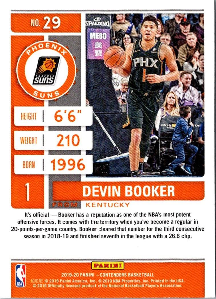 2019 Panini Contenders Devin Booker