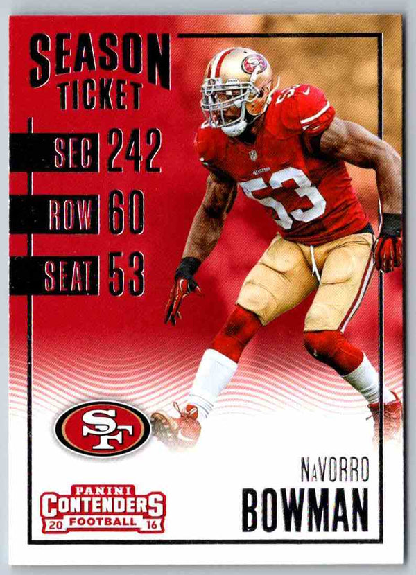 2016 Contenders Navorro Bowman #21