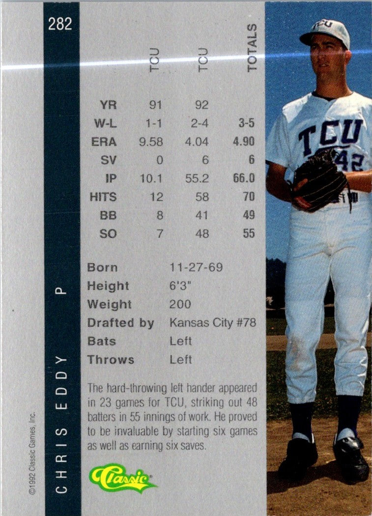 1992 Classic Draft Picks Chris Eddy