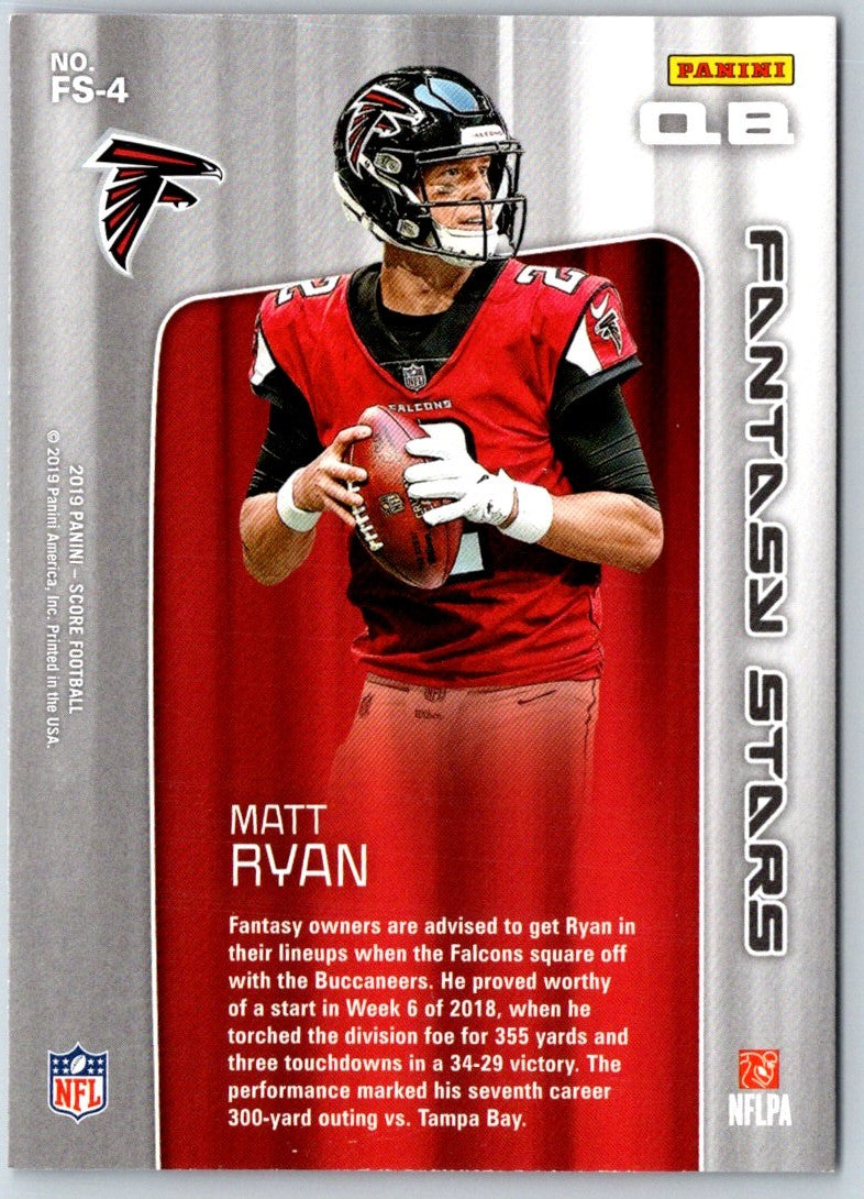 2019 Score Fantasy Stars Matt Ryan