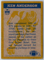 1982 Topps Ken Anderson #39