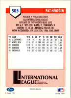 1991 Line Drive AAA Pat Hentgen #505
