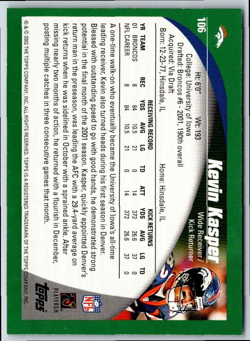 2002 Topps Kevin Kasper