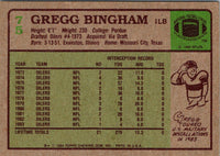 1984 Topps Gregg Bingham #75 VG