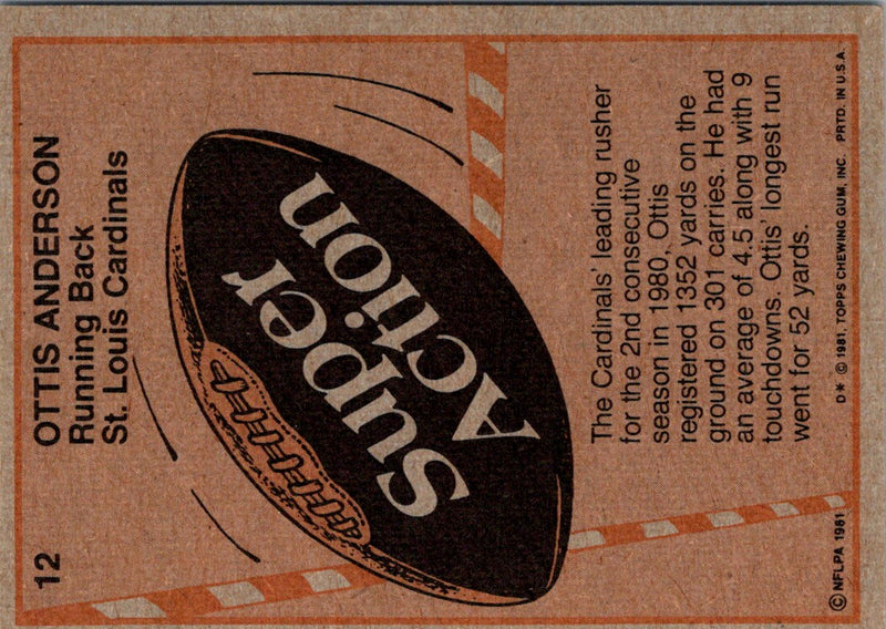 1981 Topps Ottis Anderson