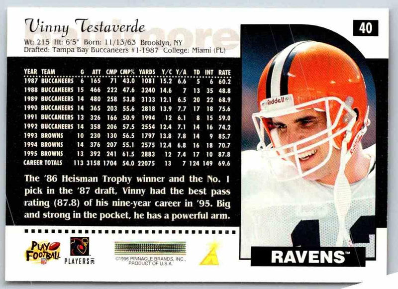 1995 Score Vinny Testaverde