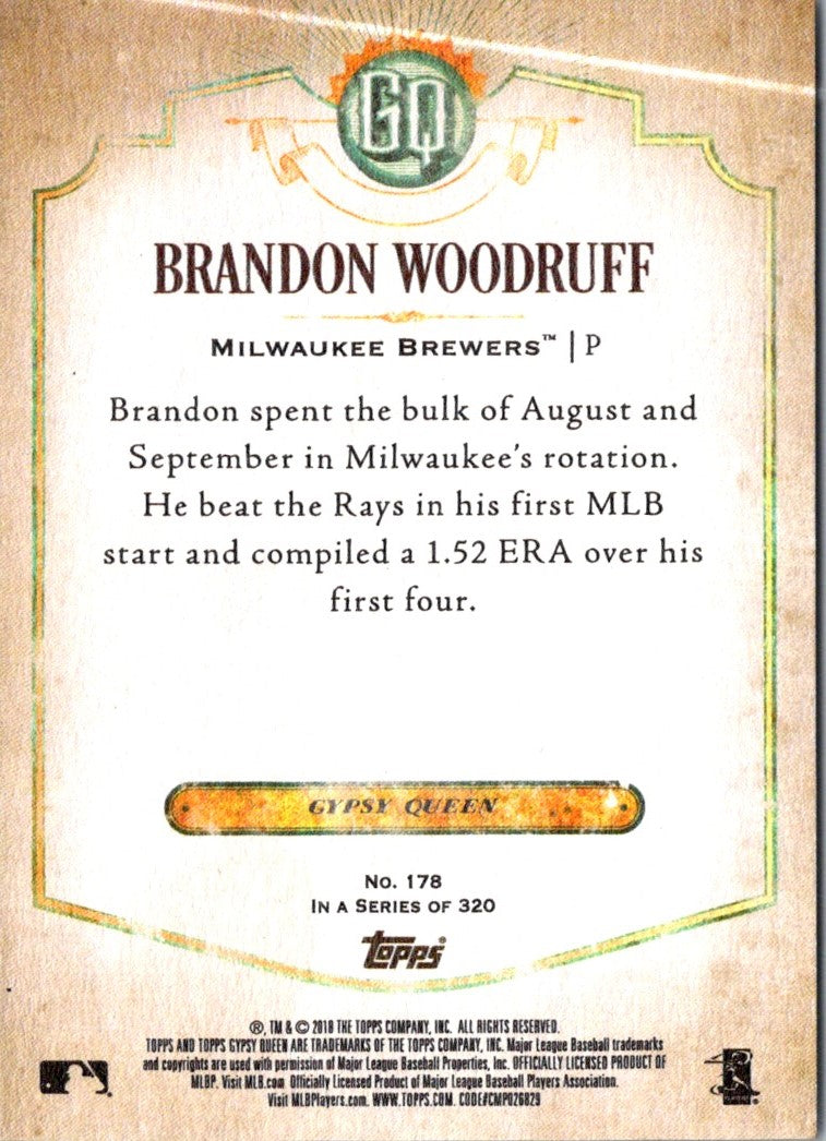 2018 Topps Gypsy Queen Brandon Woodruff