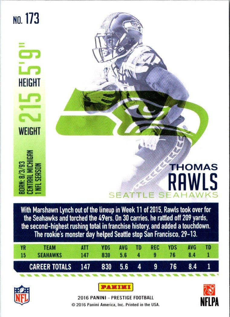 2016 Panini Prestige Thomas Rawls