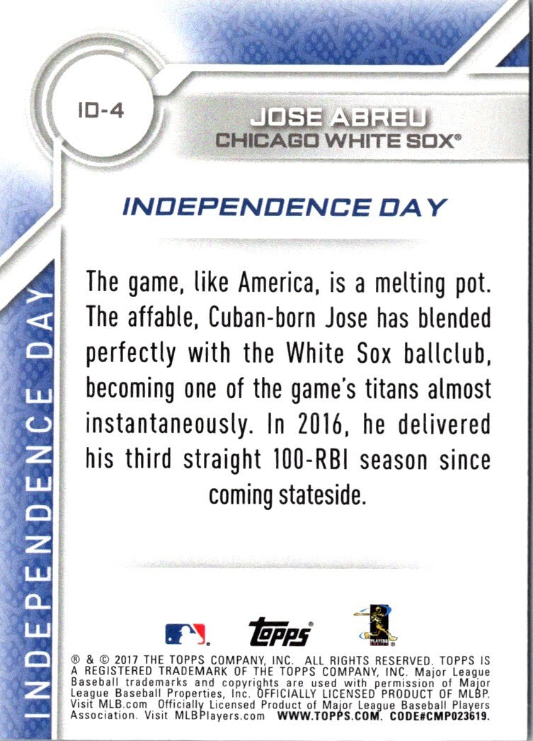 2017 Topps Independence Day Jose Abreu