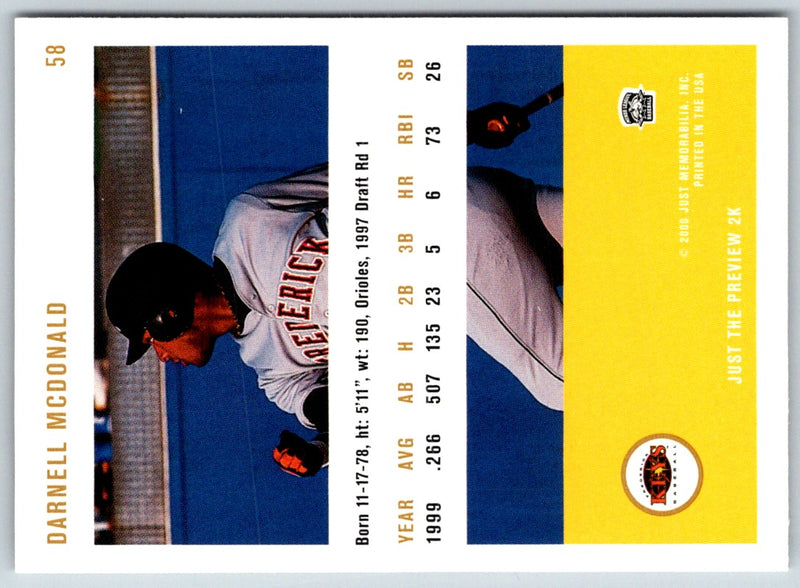 2000 Just Gold Darnell McDonald