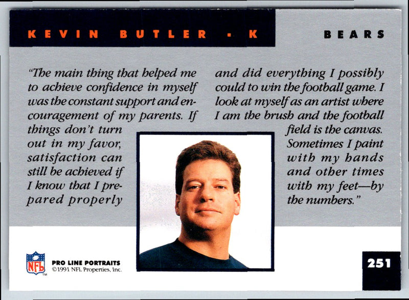 1991 Pro Line Portraits Kevin Butler