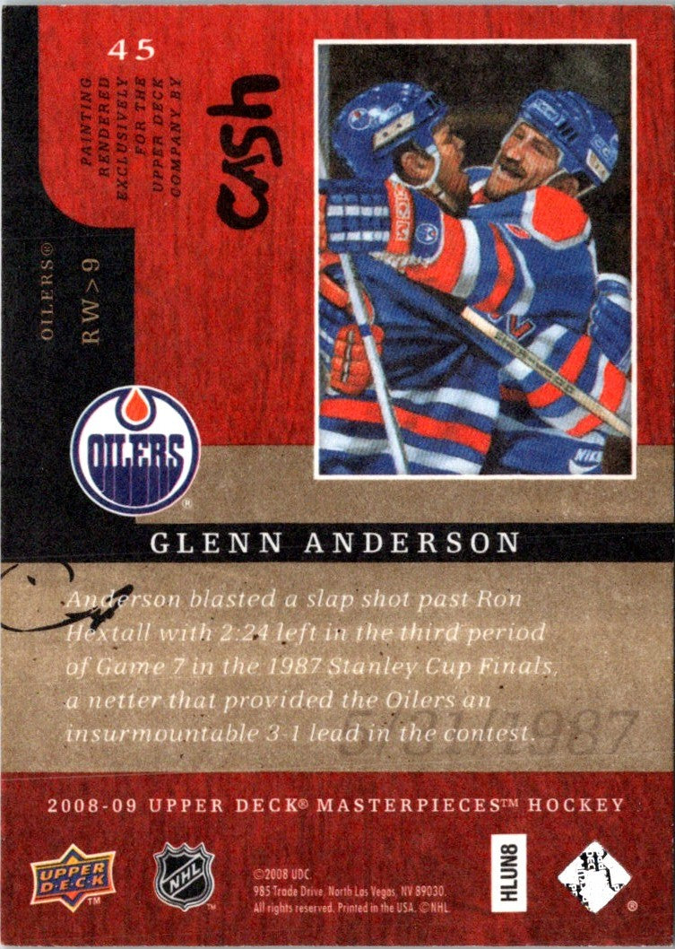 2008 Upper Deck Masterpieces Glenn Anderson