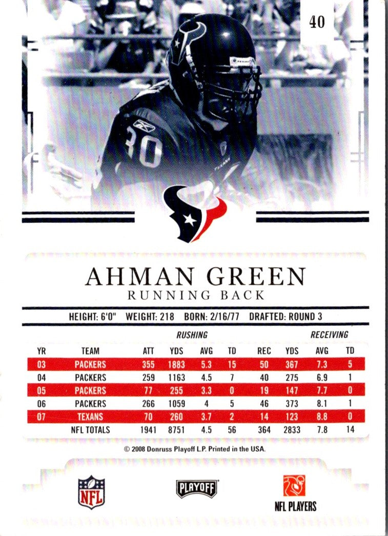 2008 Playoff Prestige Ahman Green