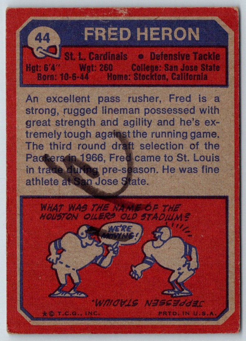 1973 Topps Fred Heron