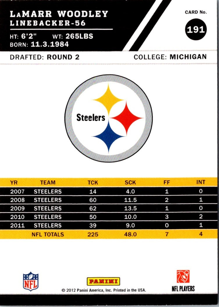 2012 Score LaMarr Woodley