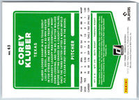 2020 Donruss Corey Kluber #81