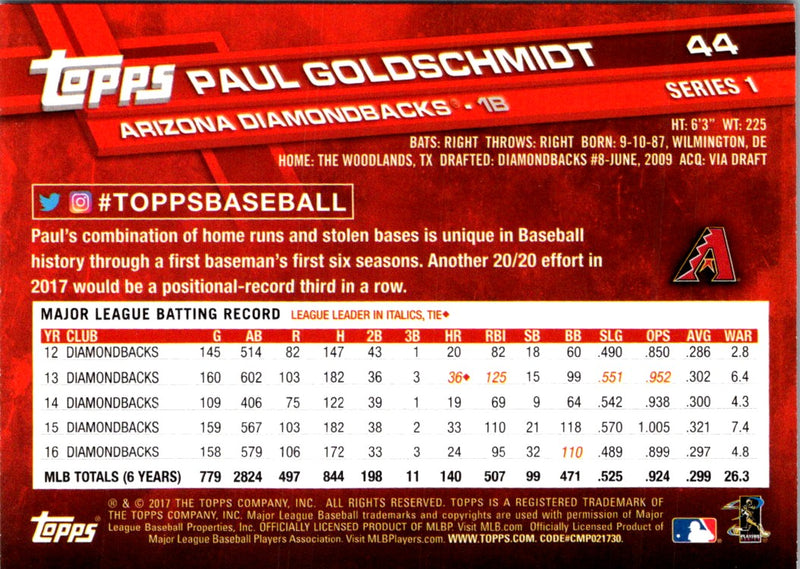 2017 Topps All-Star Game 2017 Paul Goldschmidt