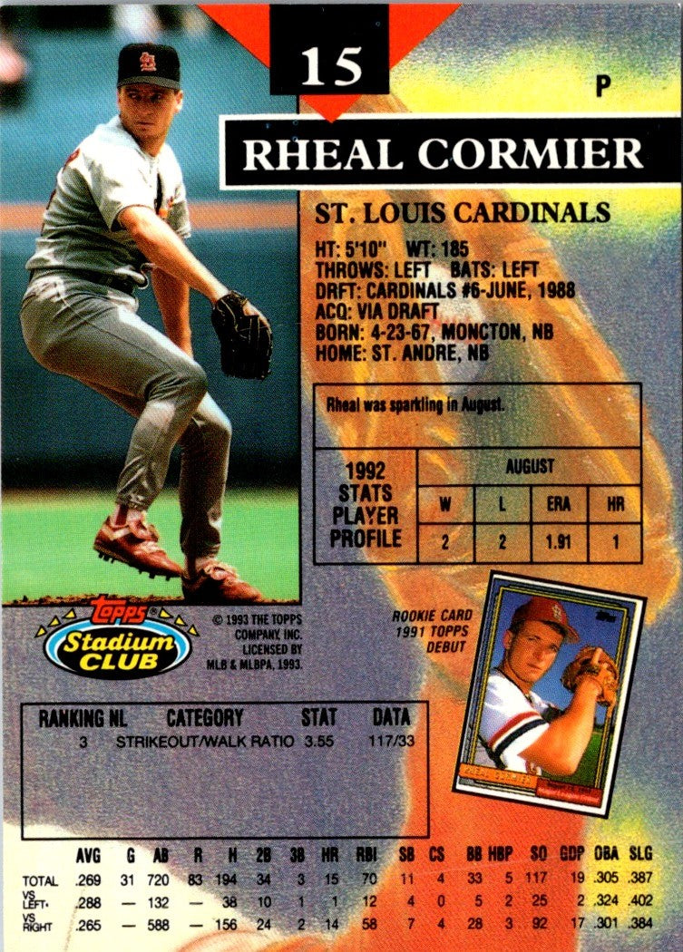 1993 Stadium Club Rheal Cormier