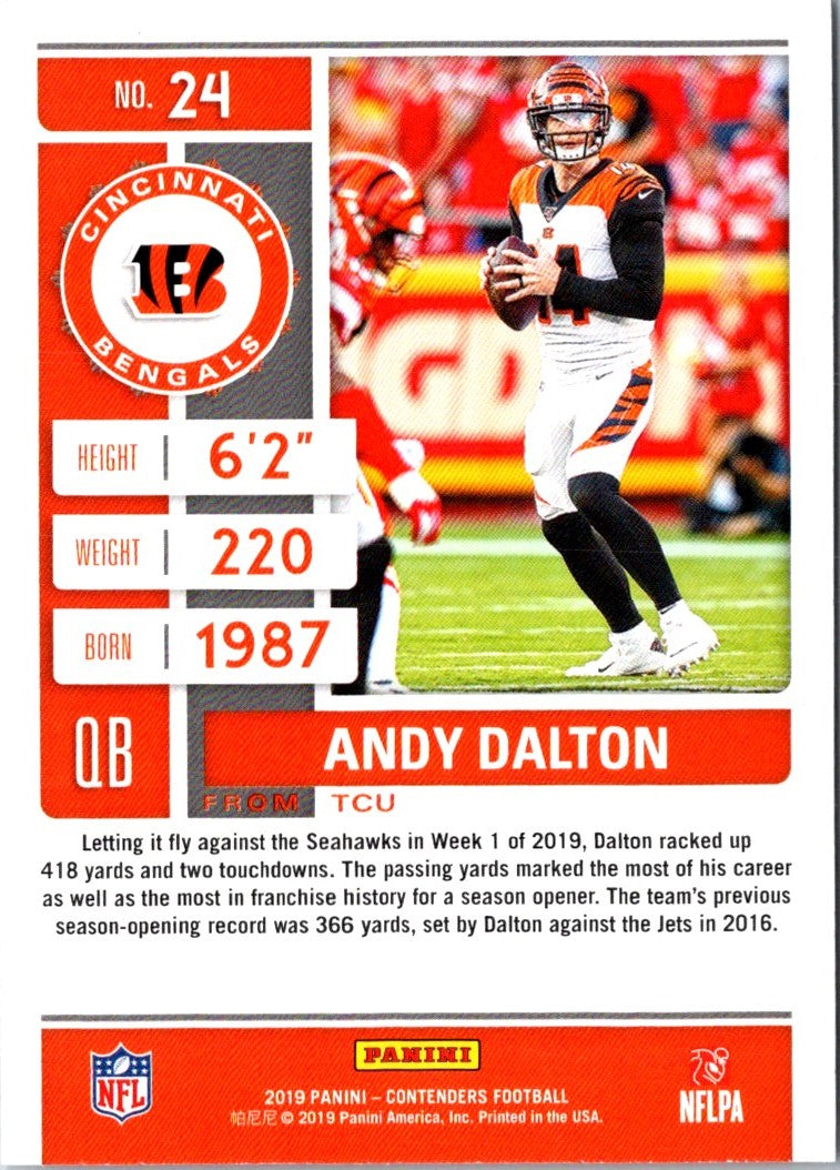 2019 Panini Andy Dalton