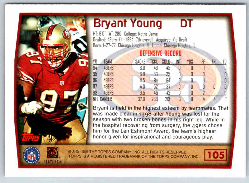 1999 Topps Bryant Young