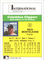 1990 CMC Columbus Clippers Rich Monteleone #8