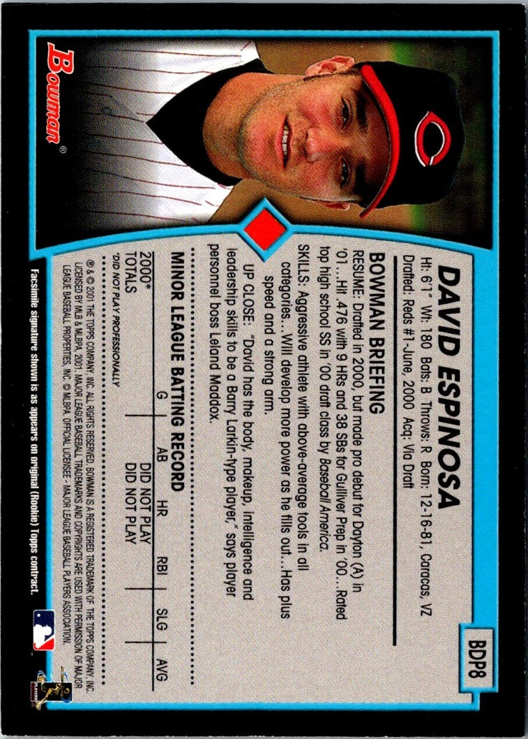 2001 Bowman Draft Picks & Prospects David Espinosa