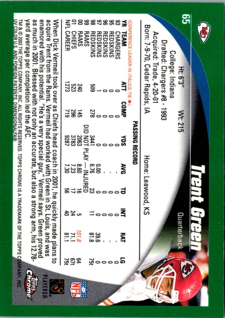 2002 Topps Chrome Trent Green