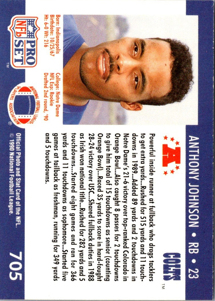 1990 Pro Set Anthony Johnson