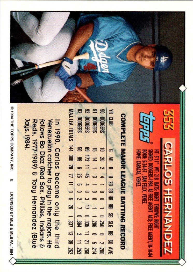 1994 Topps Carlos Hernandez