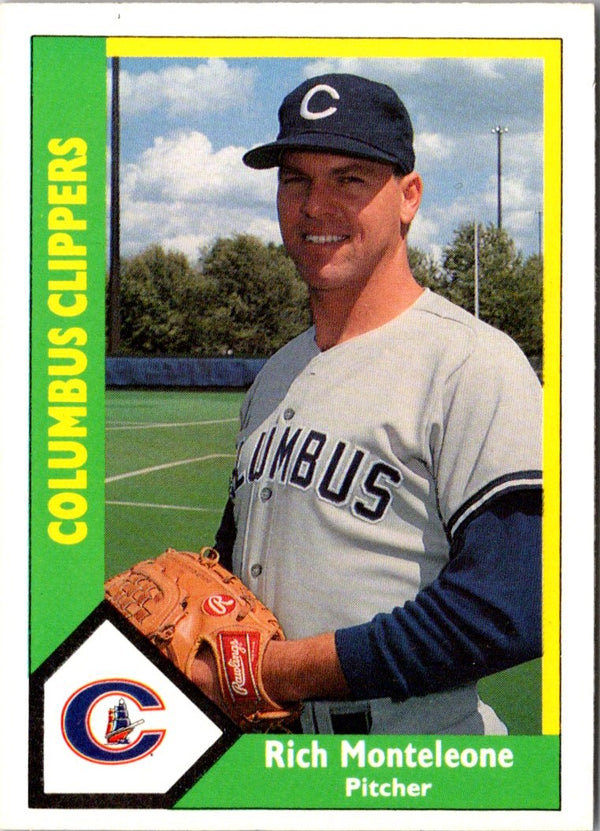 1990 CMC Columbus Clippers Rich Monteleone #8