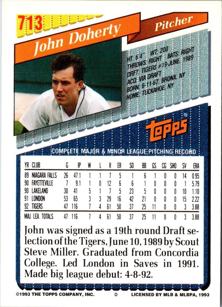 1993 Topps Gold John Doherty