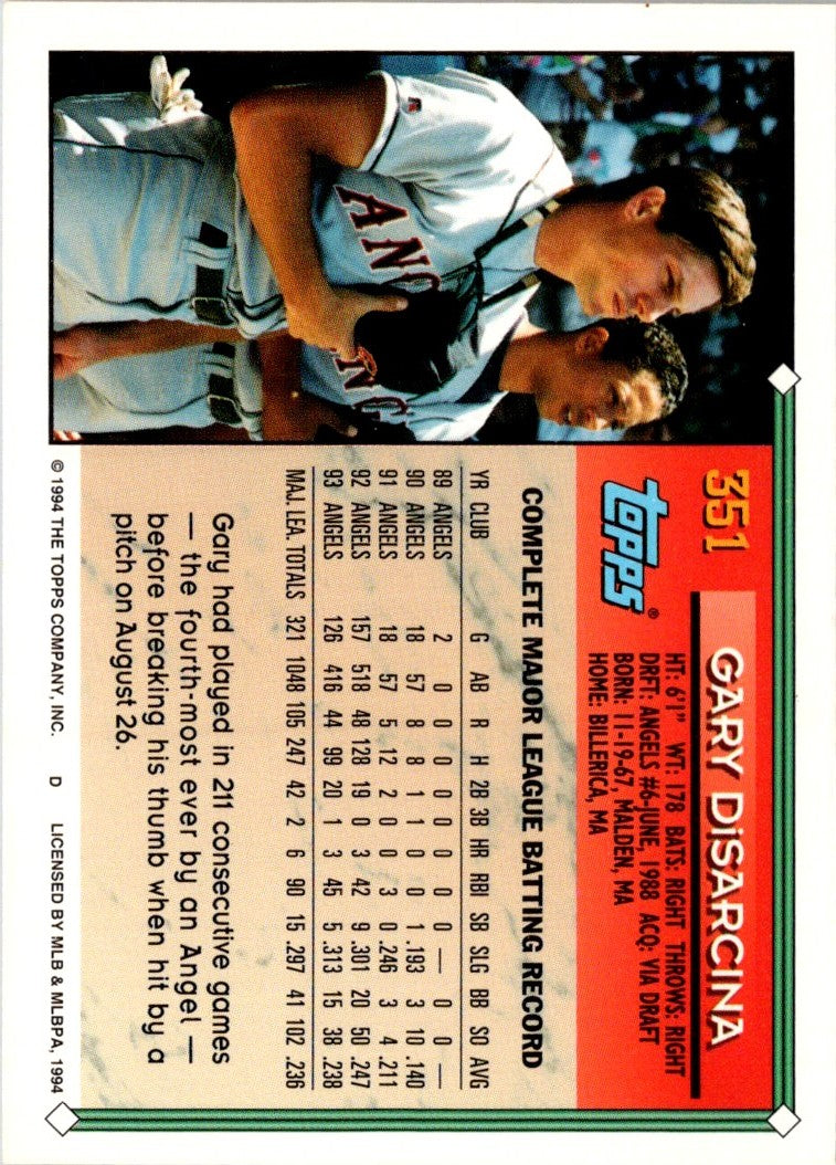 1994 Topps Gary DiSarcina