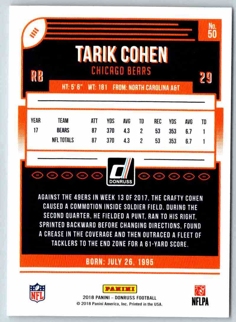 2018 Donruss Tarik Cohen