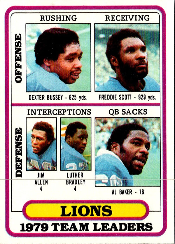 1980 Topps Dexter Bussey/Freddie Scott/Jim Allen/Luther Bradley/Al Baker #488