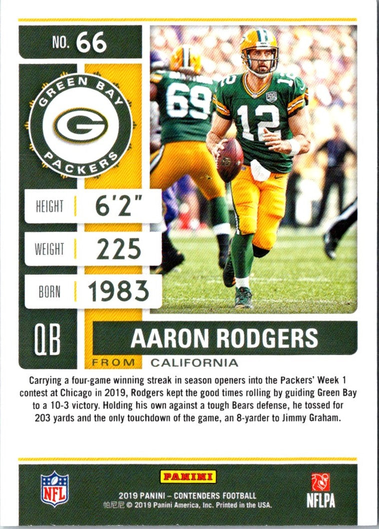 2019 Panini Aaron Rodgers