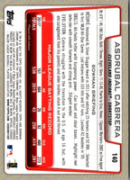 2012 Bowman Chrome Asdrubal Cabrera #140