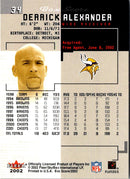 2002 Fleer Box Score Derrick Alexander
