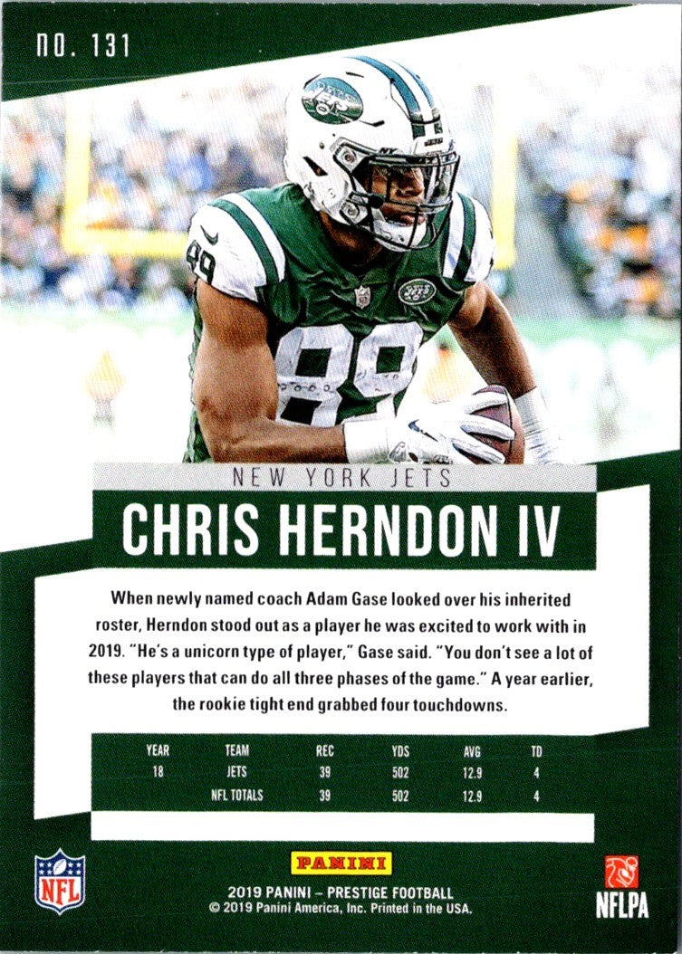 2019 Panini Prestige Chris Herndon IV